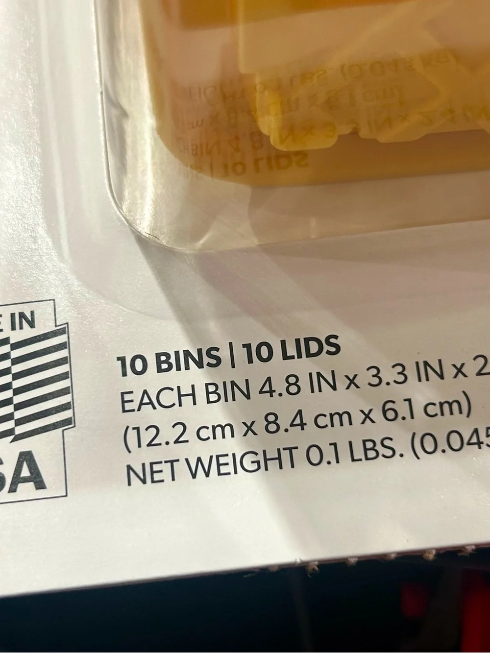 MINI BIN. 10-Pack - Yellow & Black